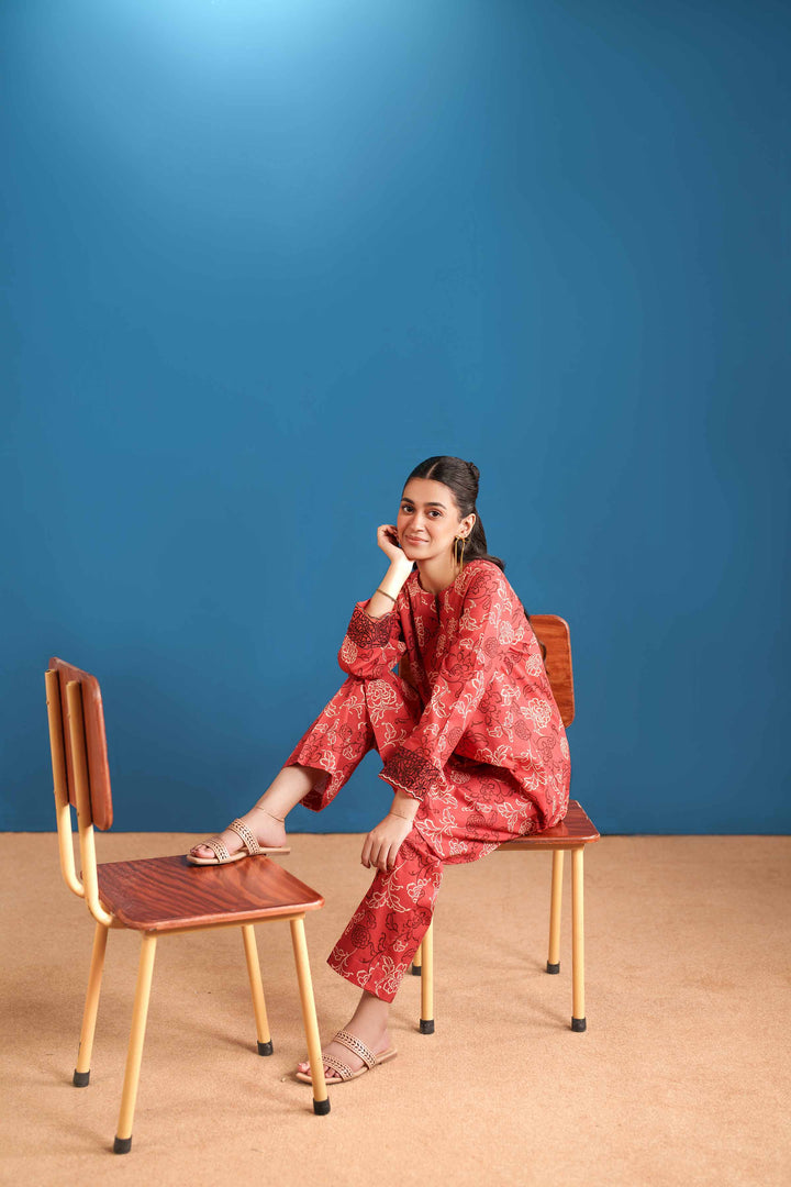 2 Piece - Printed Embroidered Suit - PE25-531 - for Women - Pret Collection | Nishat | Shop Online