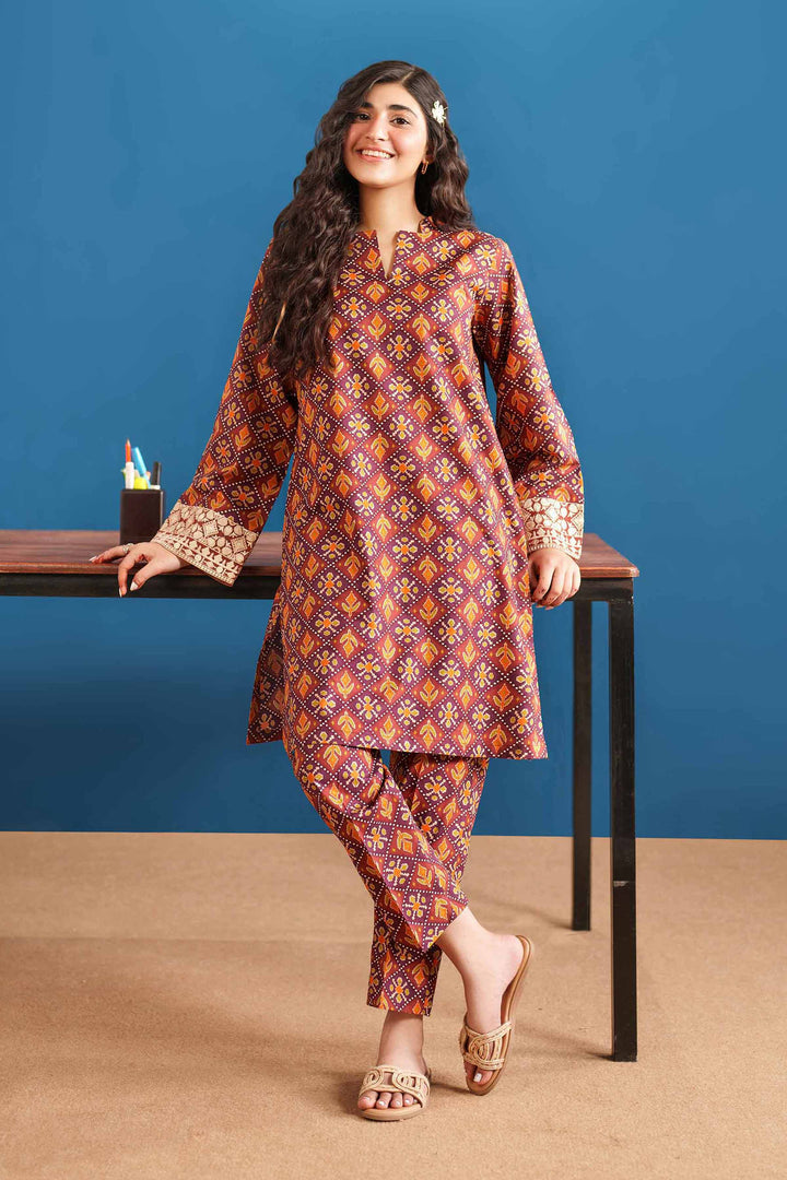 2 Piece - Printed Embroidered Suit - PE25-546 - for Women - Pret Collection | Nishat | Shop Online