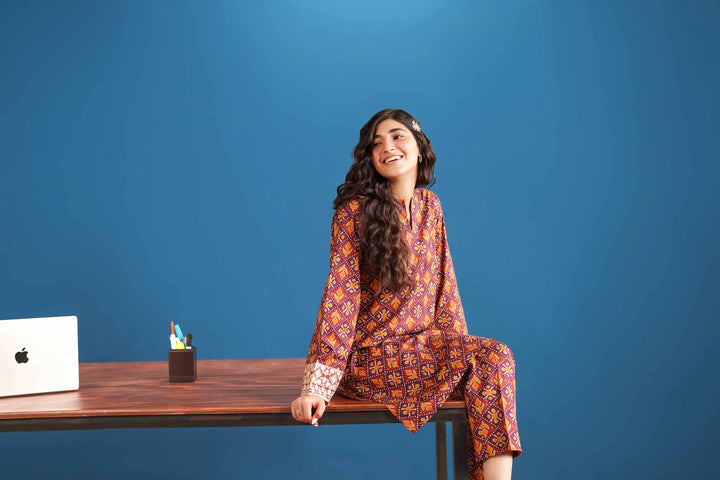 2 Piece - Printed Embroidered Suit - PE25-546 - for Women - Pret Collection | Nishat | Shop Online